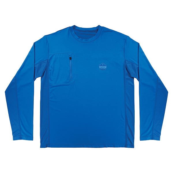 Ergodyne Cooling Long Sleeve Sun Shirt with UV Protection, Blue, S - 6689