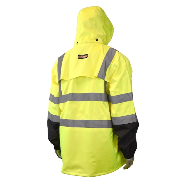 Radians Hi-Vis Rain Jacket, Oxford, Class Type R Class 3 Hi-Vis Green, 5XL - RW30-3Z1Y-5X