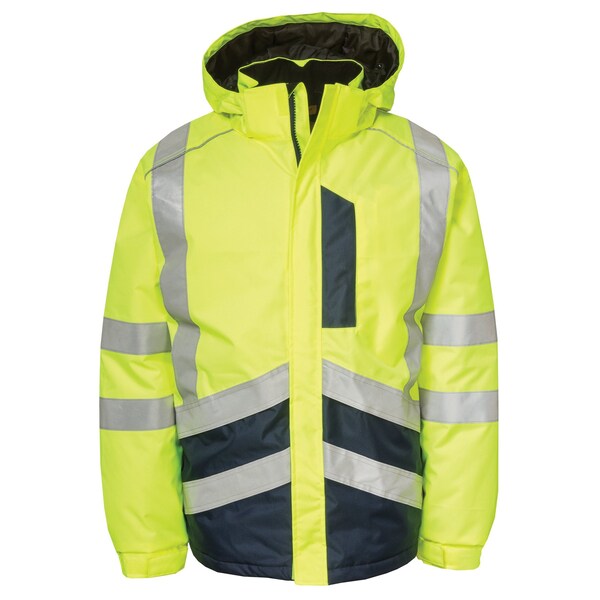 Cat Workwear Hi-Vis Jacket, 100% Polyester, H-Vis Yellow, L - 1310051-65N