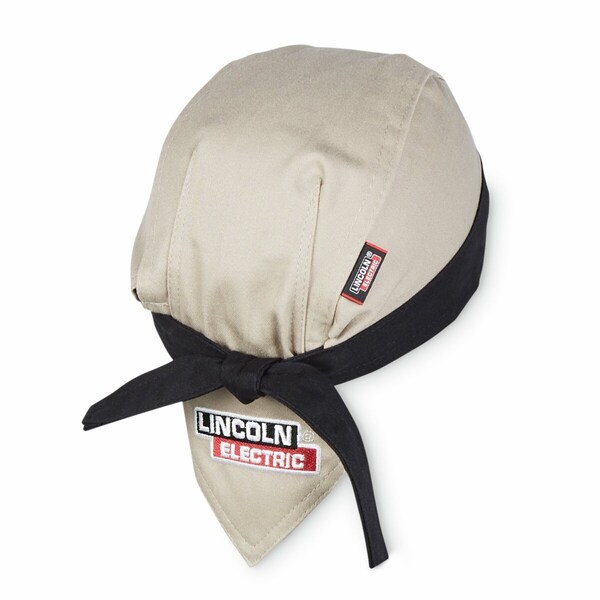 Lincoln Electric Weld. Bandana, FR , Khaki w/Black Headband - K4824-ALL