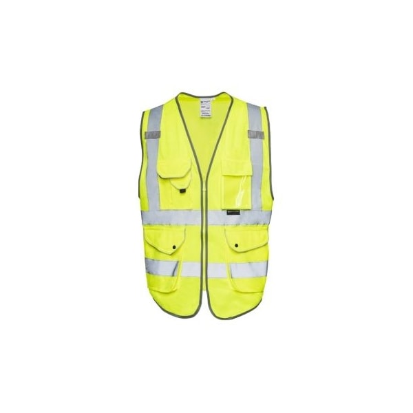 Northmon Safety Hi-Vis Safety Vest 2XL Class 2 9 Pockets - NM-SV-100-YW-2XL