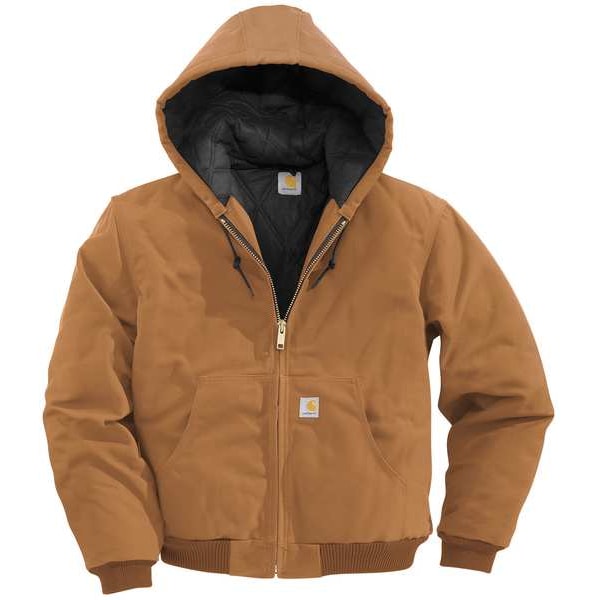 Carhartt Men's Brown Cotton Hooded Duck Jacket size 3XL - J140-BRN 3XL REG