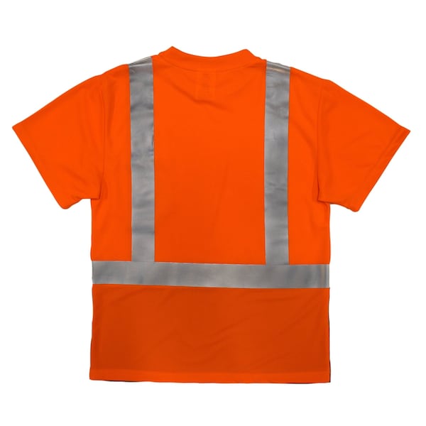 Radians Hi-Vis TpR/Cl2 SS Blk Bot T-Shirt-Org/Black-L - ST11B-2POS-L