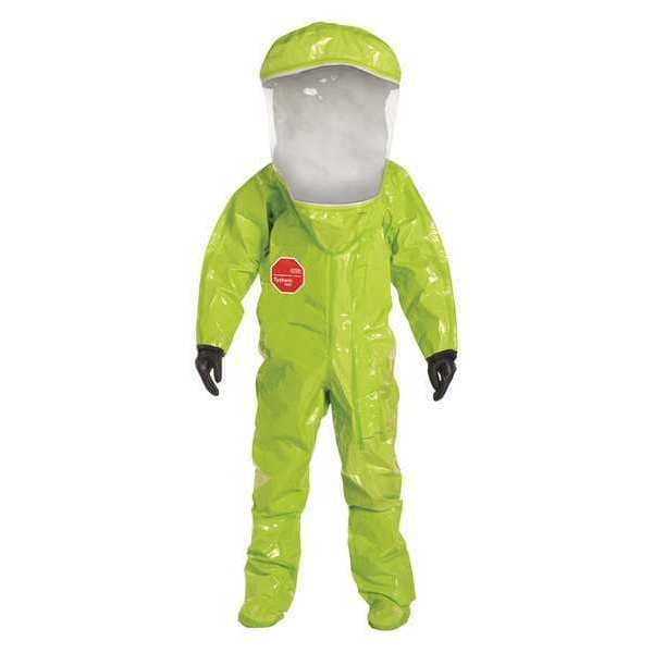Dupont Encapsulated Suit, Training Suit, L, Tychem(R) 10000, Hook-and-Loop, Attached Glove Cuff - TK586TLYLG000100