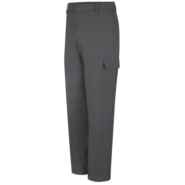 Red Kap Men's Cargo Pants w/Snaps, 44 in, Gray, Cotton/Polyester - PT88CH 44 32