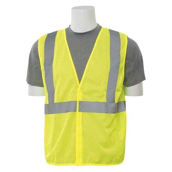 Erb Safety Safety Vest, Economy, Hi-Viz, Lime, 3XL - 61429