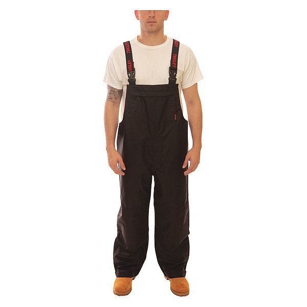 Tingley Overall, Breathable Waterproof, 2XL, Black, 6 oz./yd2 Polyurethane on 300D Polyester, 32" Inseam, 2XL - O24113