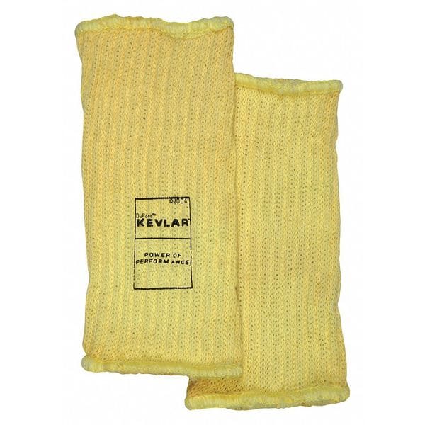 Mcr Safety Cut-Resistant Sleeve: ANSI/ISEA Cut Level A3, Kevlar ( 7 ga ), Yellow, Knit Cuff, 7 in Length - 9307