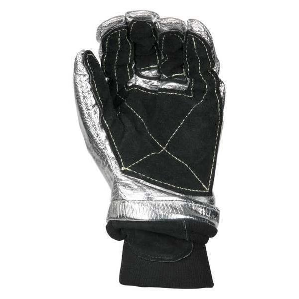 Shelby Firefighters Gloves, M, Blk/Slvr, PR - 5200