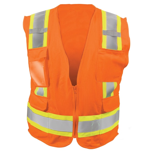 Viswerx Hi-Vis Deluxe Vest - ANSI CL2 Orange XL - 127-23026