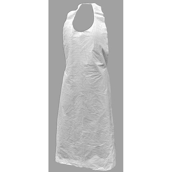 Action Chemical Apron, 46in.Lx28in.W, White, PK1000 - PE461W