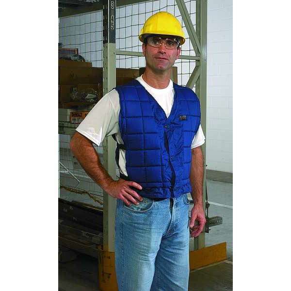Allegro Industries Large Cotton Cooling Vest, Blue - 8401-03