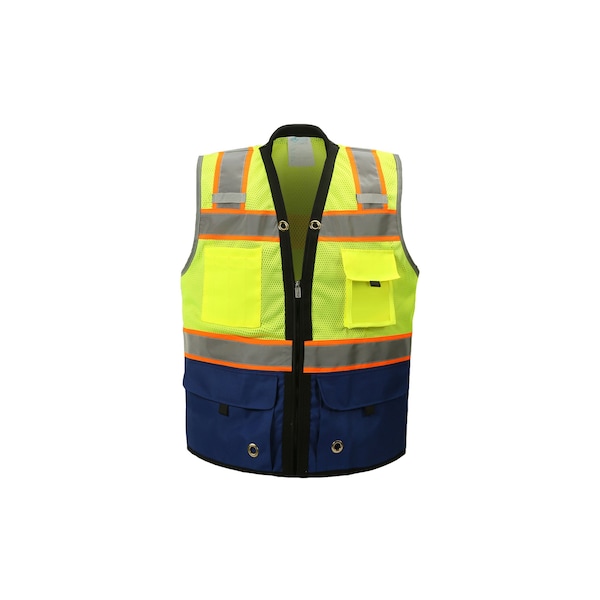 2W International Premium Surveyor Vest, Royal Blue, 5X-Large, Class 2 - SV544RBC-2 5XL