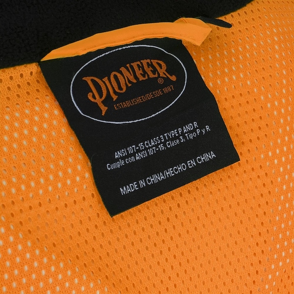 Pioneer Ripstop Jacket, Orange, 2XL, 300 Denier PU-Coated Ripstop Polyester, Black|Hi-Vis Orange, 2XL - V1200251U-2XL