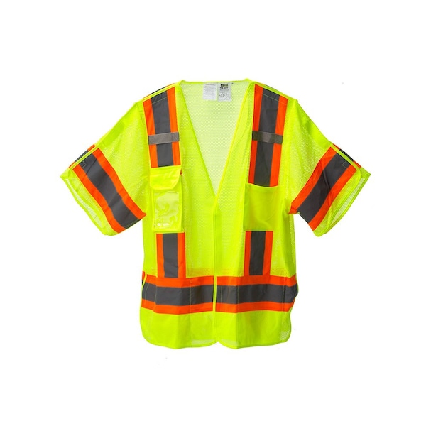 Cordova Breakaway Safety Vest, COR-BRITE, Type R, Class 3, FR - Lime, 4XL - VB3201FR4XL