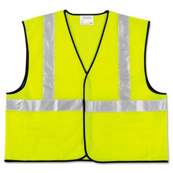 Mcr Safety Safety Vest XL Class 2 , Hook and Loop 3 Pockets - VCL2SLXL