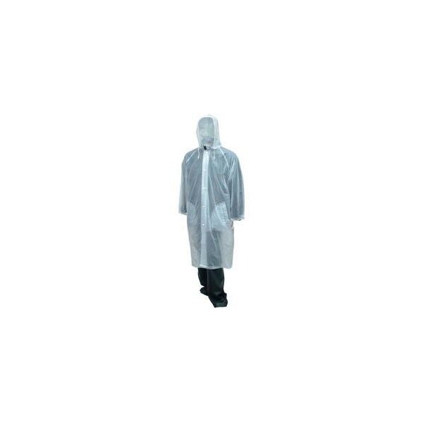 Tingley Tingley C61210 Tuff-Enuff Coat, Clear, 48", Detachable Hood, 2XL - C61210.2X