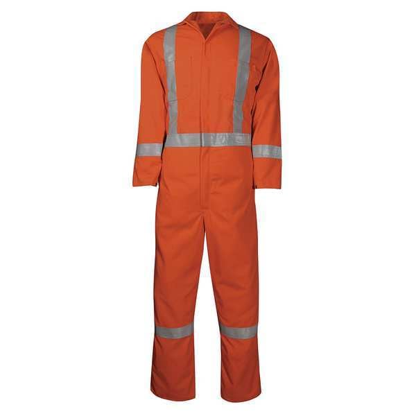 Big Bill Coverall, 8.7 cal/sq cm ATPV, 3X-Large, 32 in Inseam, Ultra Soft(R), Adjustable Snap (Cuff), Zipper - 408US7-3XLT-ORA