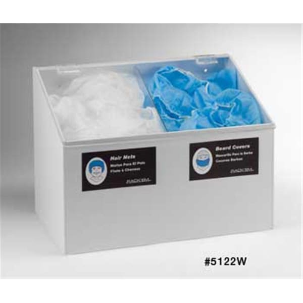 Val-Pak Products RackEm Racks  2-Compartment Dispenser Hair Net-Beard Cover-Shoe Cover - RA299976