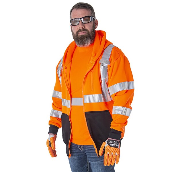 Cordova COR-BRITE Hooded Sweatshirts, Orange, 4XL - SJ400-4XL