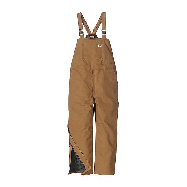 Red Kap BD30 Insulated Duck Bib Overall, Cotton/Polyester, 10 oz Fabric Weight, 31 in Inseam, Brown - BD30BD RG L