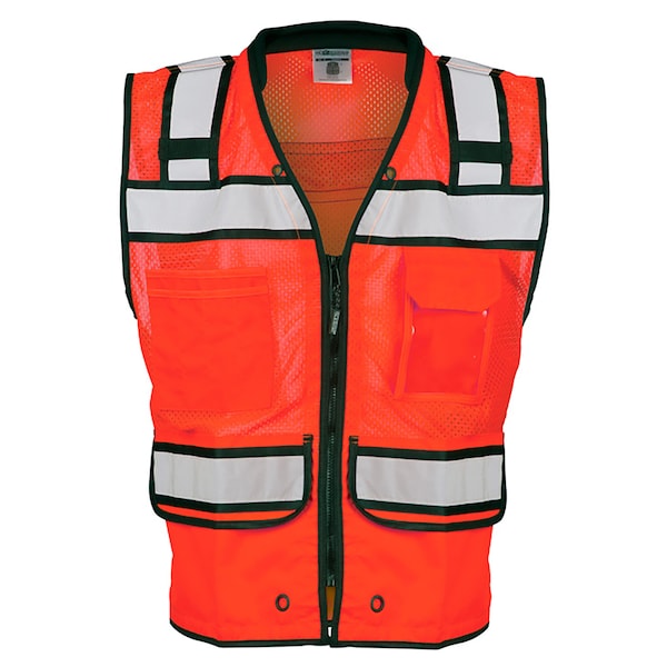 Kishigo 2X, Fluorescent Red High Performance Surveyors Vest - S5704-2X