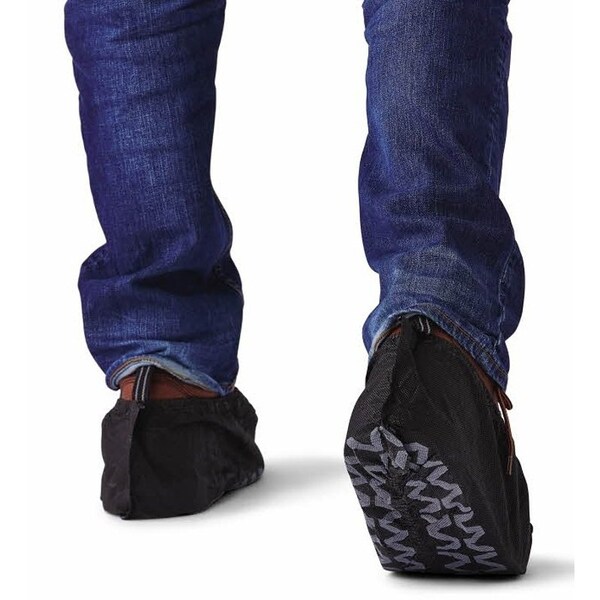 Venom Steel Shoe Cover, One-Size, Black, Elastic Cord - VEN24200N