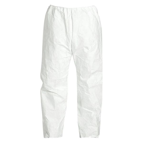 Dupont Tyvek 400 Disposable Pants, XL, Elastic Waist, Serged Seams, White, Indiv Packaged - TY350SWHXL0050VP