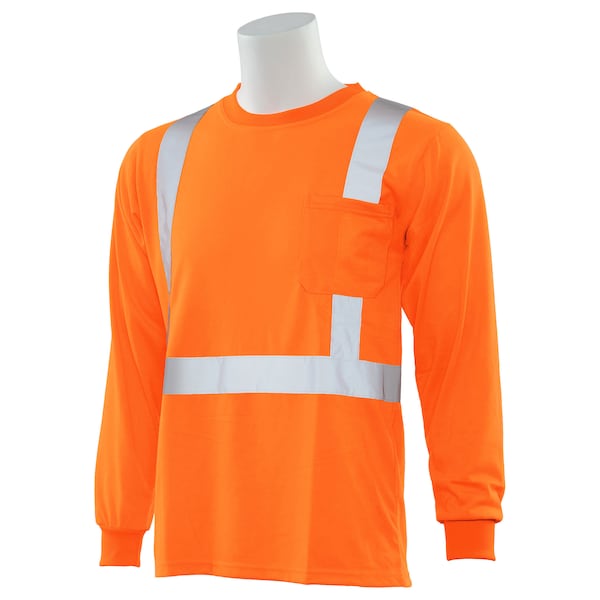 Deltaplus T-Shirt, Class2, Hi-Viz, Orange, XL, Material: 100% Polyester Jersey with Moisture Wicking - 61801