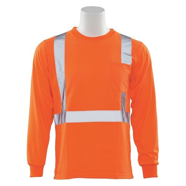 Deltaplus T-Shirt, Class2, Hi-Viz, Orange, XL, Material: 100% Polyester Jersey with Moisture Wicking - 61801