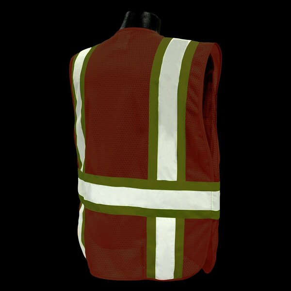 Radians Two-Tone Expandable Safety Vest L Class 2 Solid Back, , Zipper Closure 4 Pockets, 2 Mic Tab - SV23-2ZOM-M/L