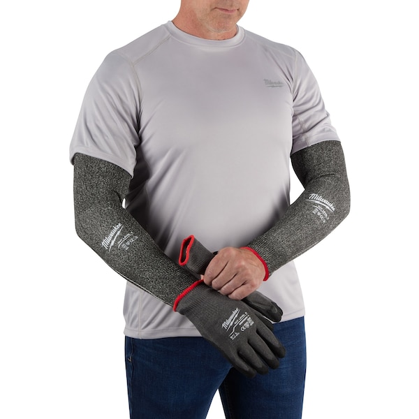 Milwaukee Tool 16 in. Level 5 Cut Resistant Protective Sleeves (12 pair) - 48-73-9050B