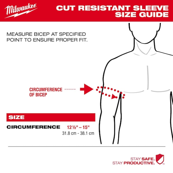 Milwaukee Tool 16 in. Level 5 Cut Resistant Protective Sleeves (12 pair) - 48-73-9050B