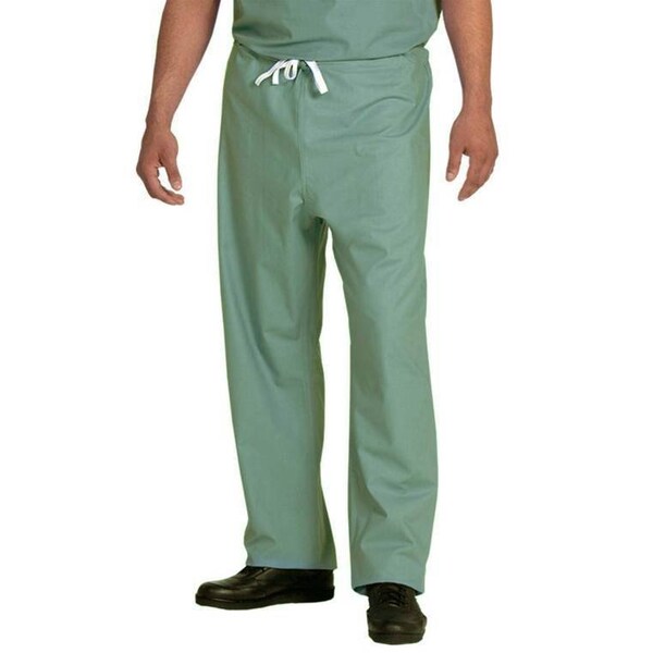 Fashionpoly Unisex Pants Scrub, Drawcord, Misty Green, 5XL - FSPMG5XL