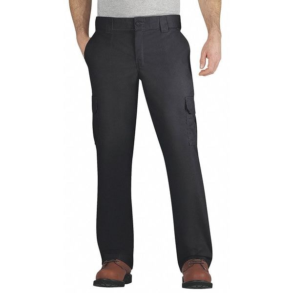 Dickies Men's Work Pants, 2XL/3XL, Black, 65% Polyester/35% Cotton Twill - WP95BK 46 32
