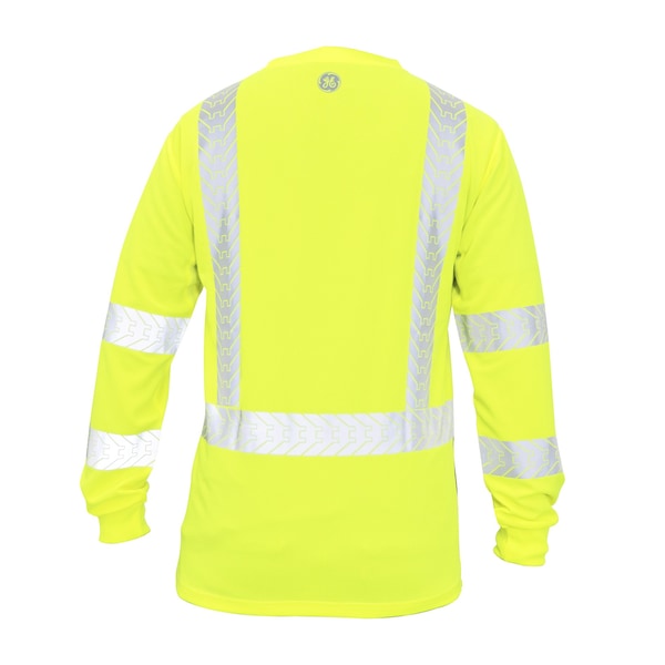 Ge HV Safety T-Shirt, Long Sleeve, Black Bottom, XL - GS118GXL