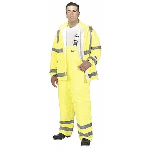 Condor Rain Bib Overall, Polyurethane, 31 1/2 in Inseam, 48 in to 50 in Waist, 0.26 mm Thickness, 2XL - 5KU33