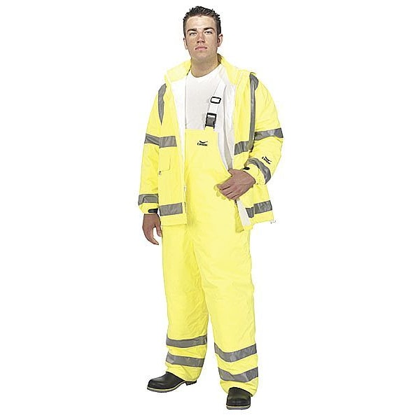 Condor Rain Bib Overall, Polyurethane, 31 1/2 in Inseam, 48 in to 50 in Waist, 0.26 mm Thickness, 2XL - 5KU33