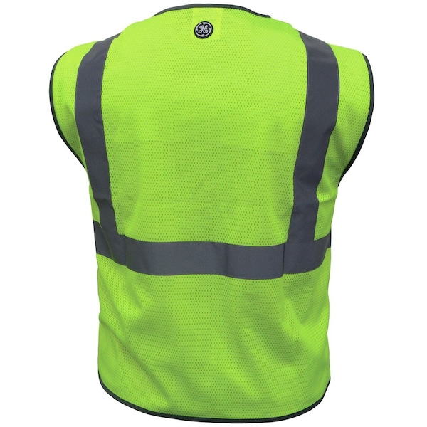 Ge Hi-Vis Safety Vest L Class 2 , Zipper 2 Pockets - GV076GL