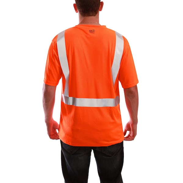 Tingley Job Sight Hi-Vis T-Shirt, Short Sleeve, Orange, XXL - S75029