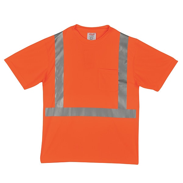 Tingley Job Sight Hi-Vis T-Shirt, Short Sleeve, Orange, XXL - S75029
