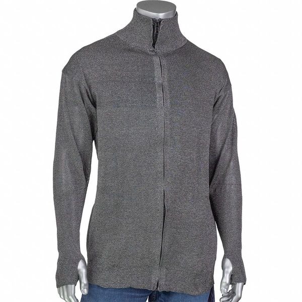 Kut Gard Cut and Abrasion Resistant Jacket, 4 in Collar, Thumb Holes, XL - J100SP-4CM-TH-XL