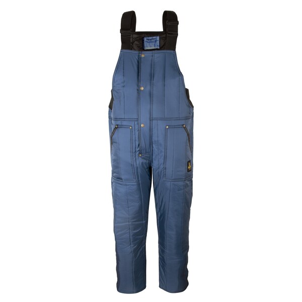 Refrigiwear Cooler Wear Bib Overalls, Ripstop Coated Nylon, Navy, XL - 0585RNAVXLG