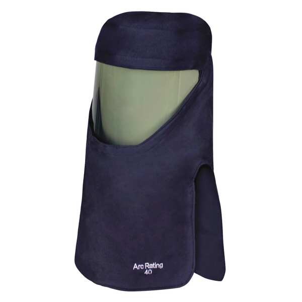 National Safety Apparel Arc Flash Hood, 4 PPE CAT, 40 cal/sq cm, Navy, Universal - H65UQUQ40HATPV