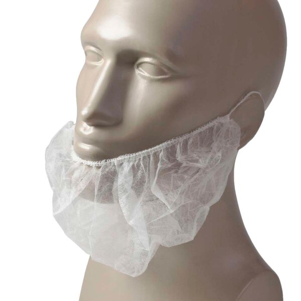 Amercareroyal Royal White Latex Free Polypropylene Beard Protector, PK1000 - RBP1M