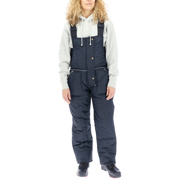 Refrigiwear Iron-Tuff Women's Bib Overall, 400 denier nylon, Navy, M - 0355RNAVMED