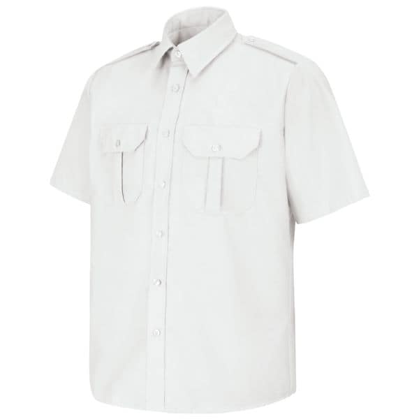Horace Small Men Ss White Security Sht Epaulets - SP66WH SS XXL