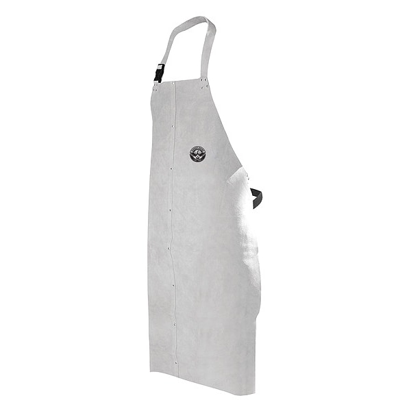 Bdg Welding Apron, Leather, Pearl Gray, 42" L - 64-1-63-42