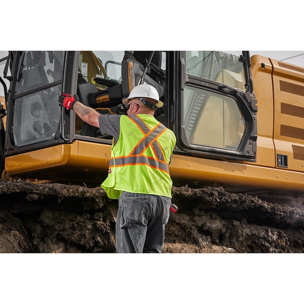Milwaukee Tool Class 2 CSA Compliant Breakaway High Visibility Orange Mesh Safety Vest - Large/X-Large - 48-73-5176
