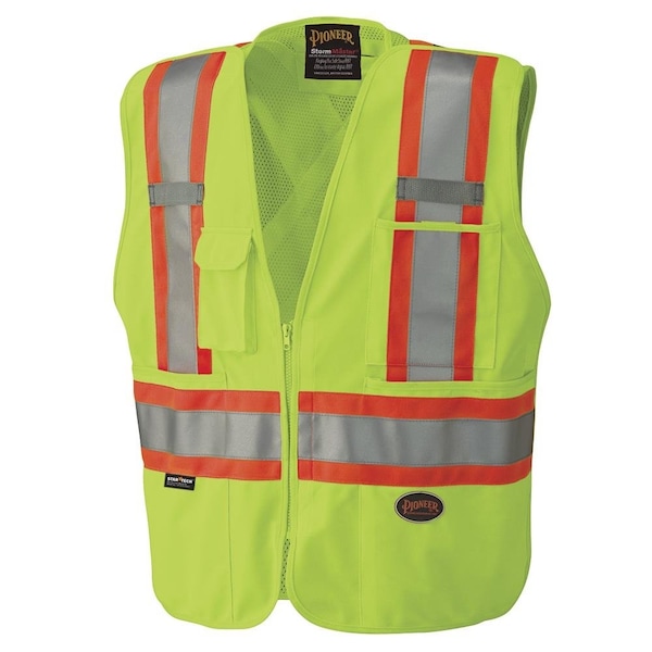Pioneer Break Away Zip Vest, Green, Large - V1021260U-L